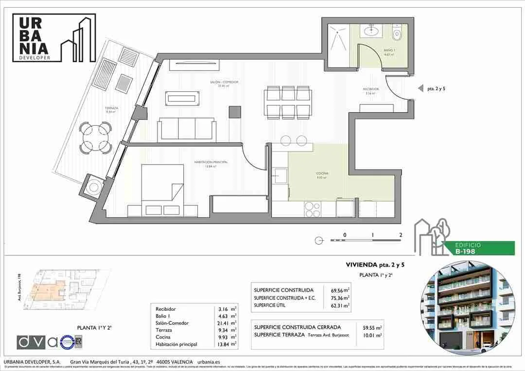 Plano de Modelo B, Edificio B-198