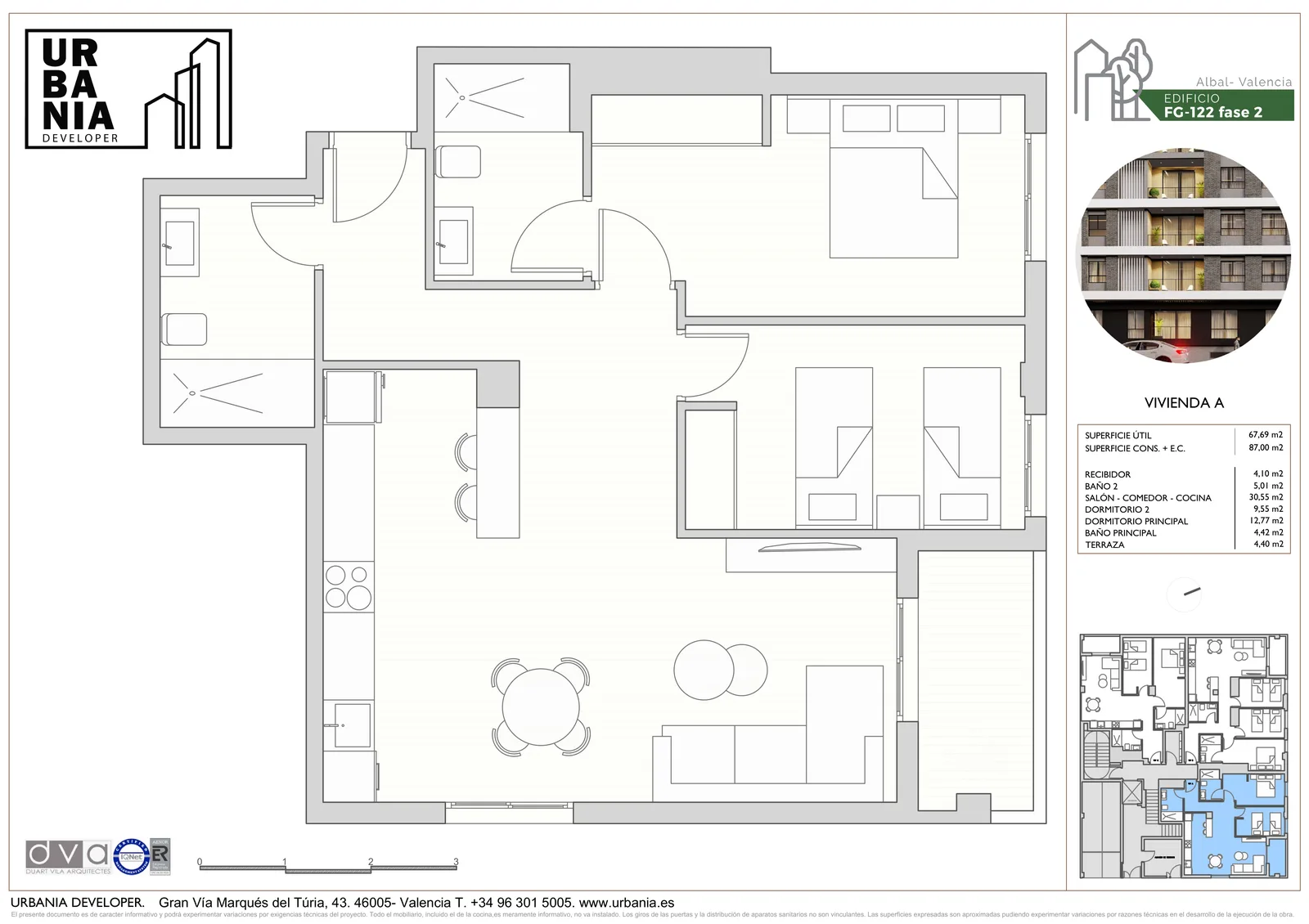 Plano de Tipo A, Edificio FG-122 Fase 2
