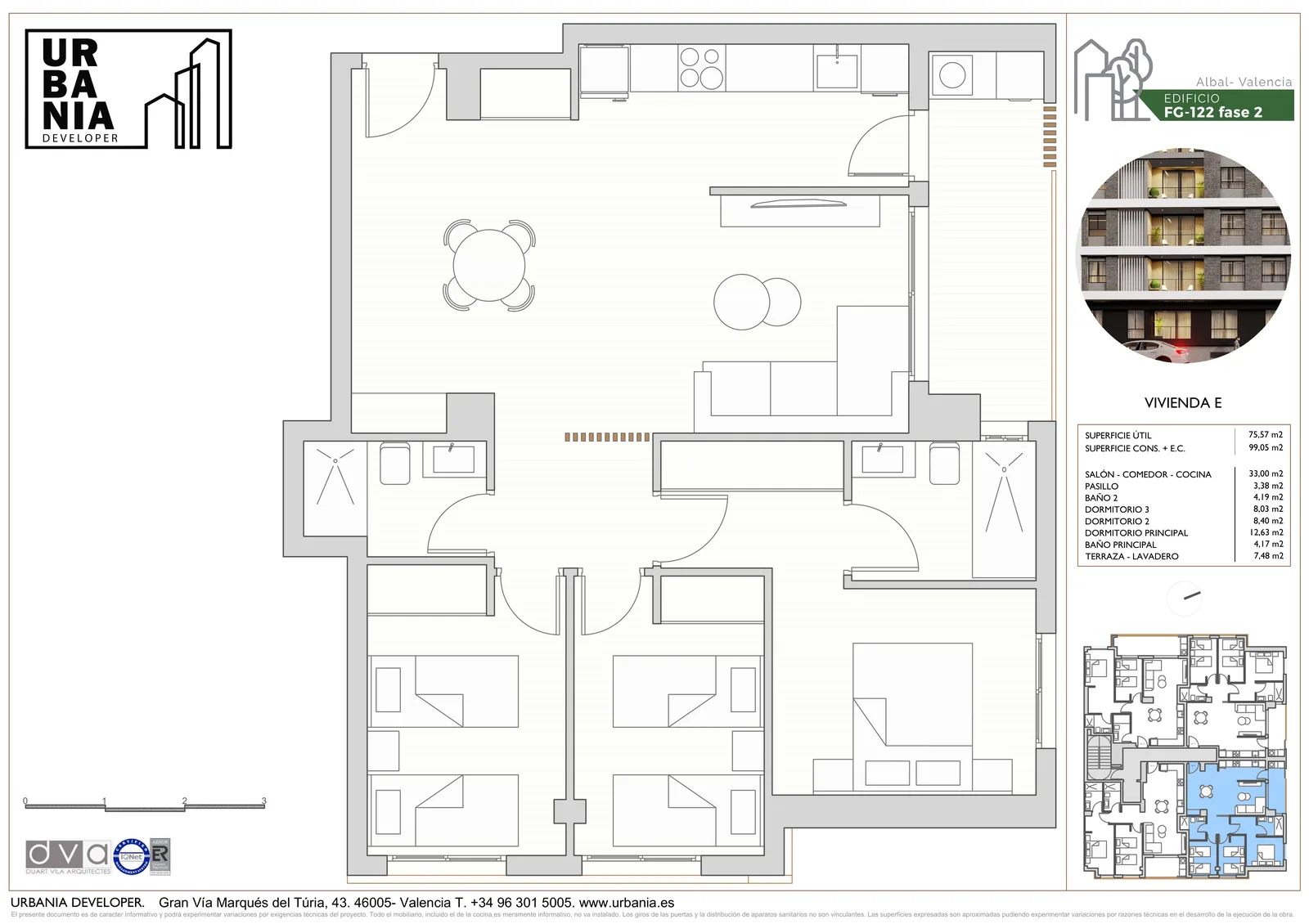Plano de Tipo E, Edificio FG-122 Fase 2