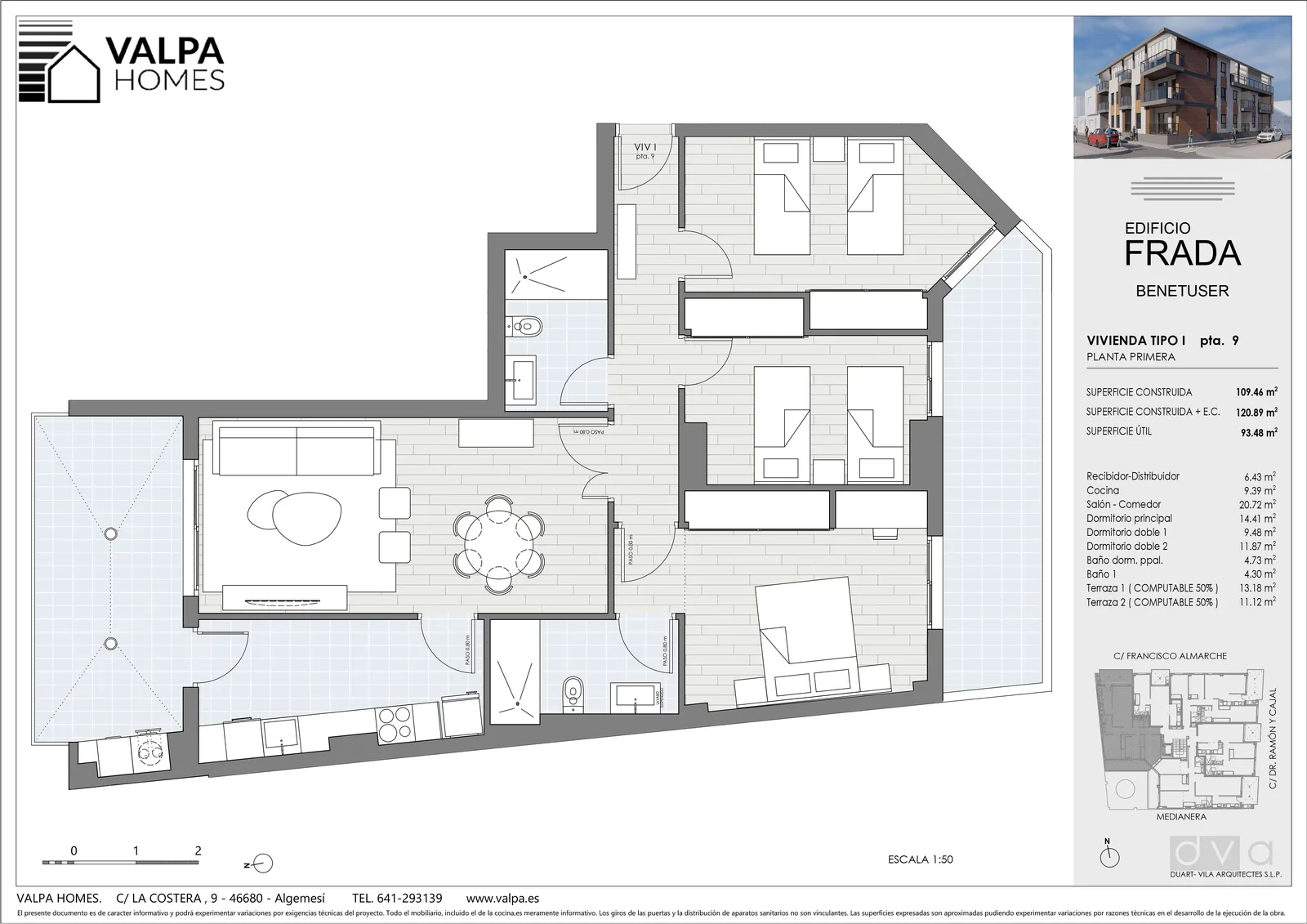 Plano de Tipo I, Edificio Frada