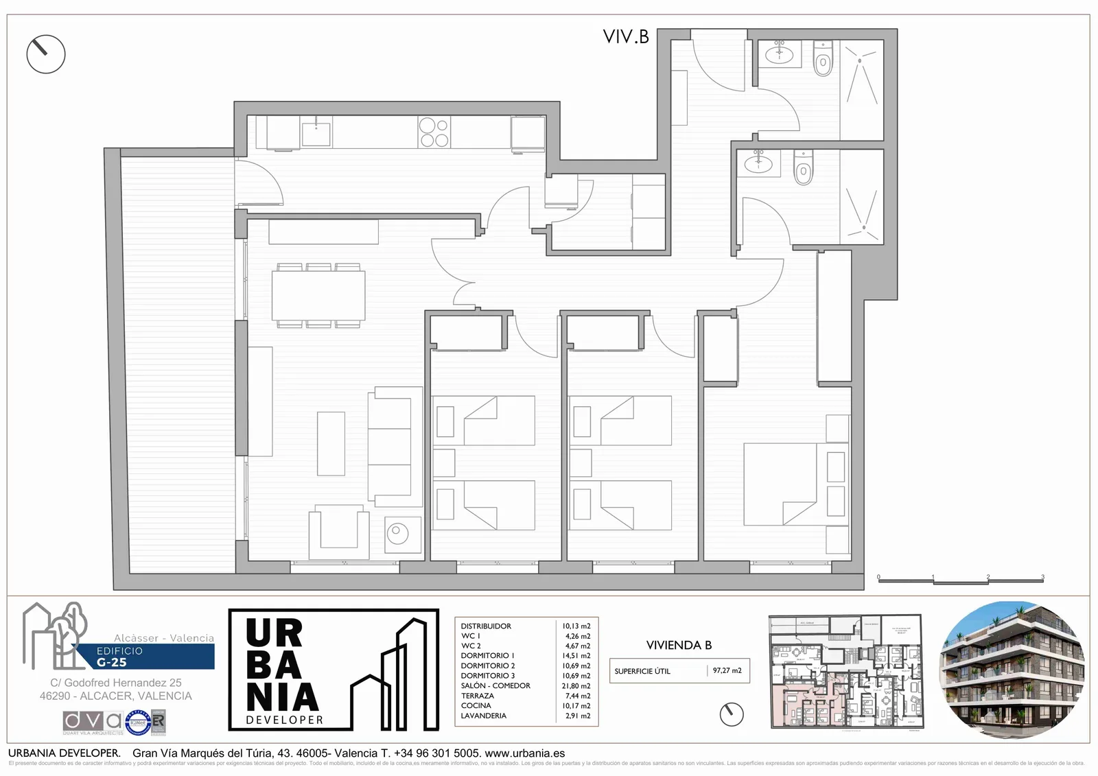 Plano de Tipo B, Edificio G-25
