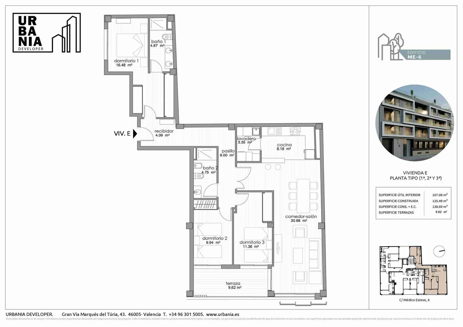 Plano de Piso E, Edificio ME-6