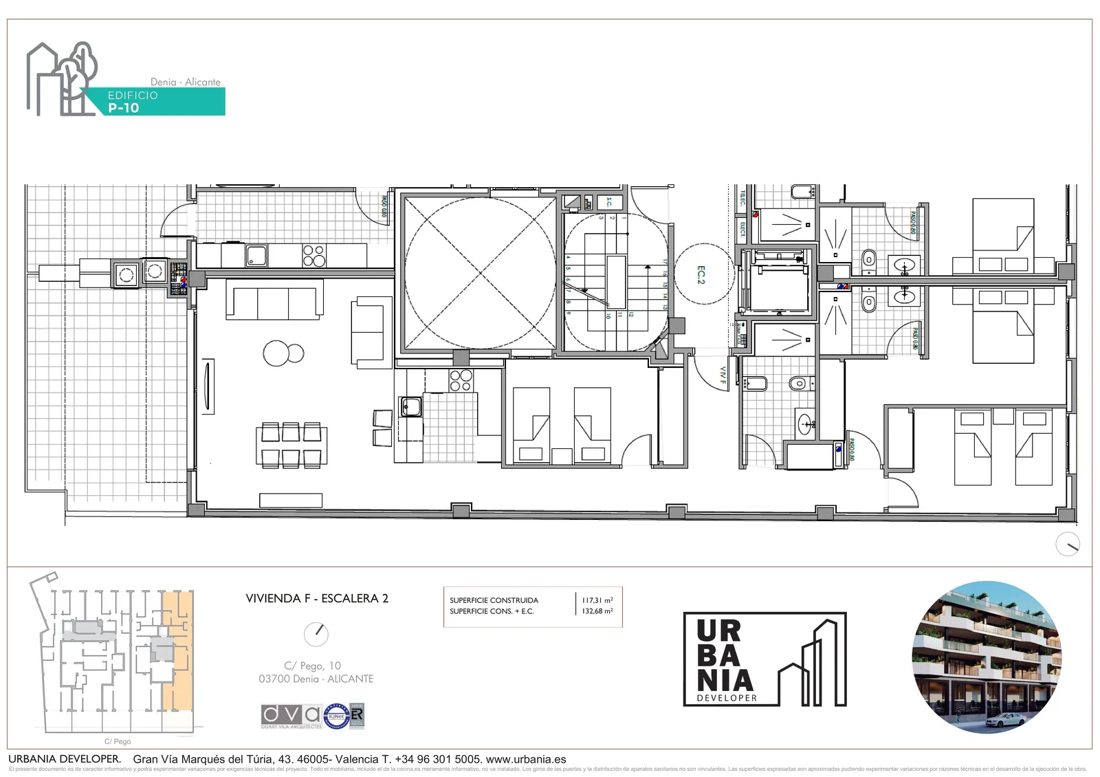 Plano de Ático 10 F, Edificio P-10