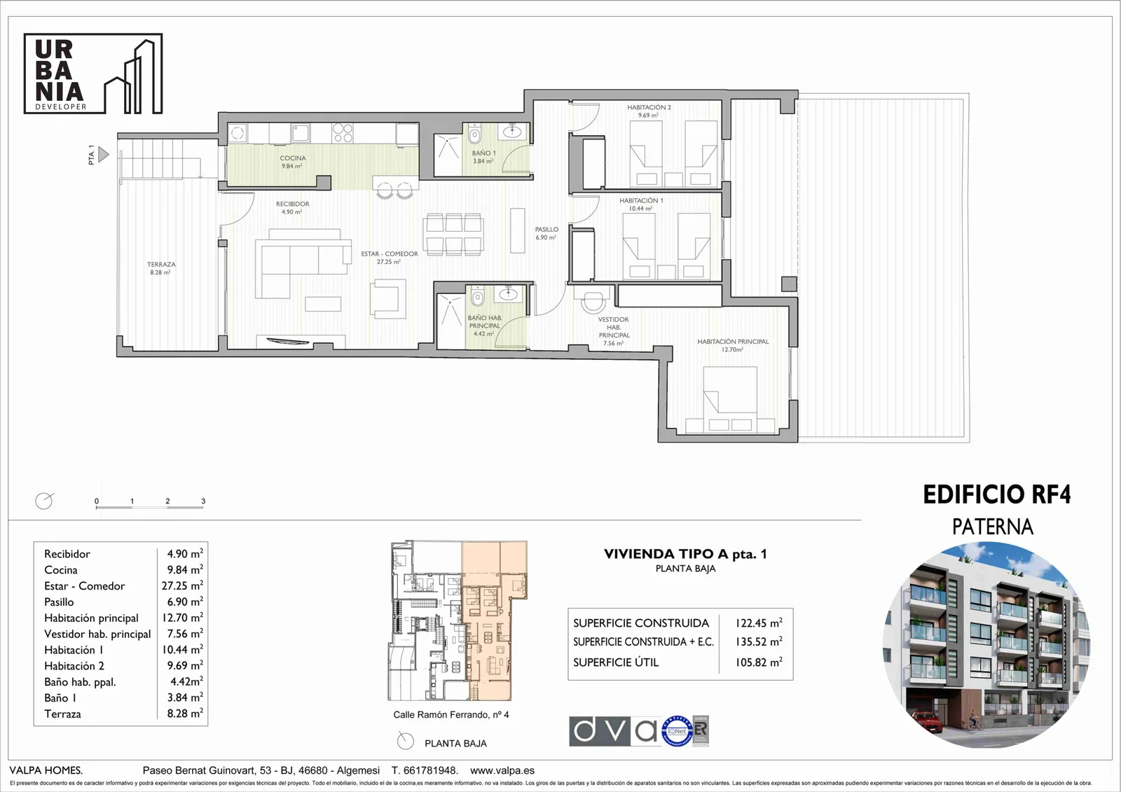 Plano de Modelo A, Edificio RF-4