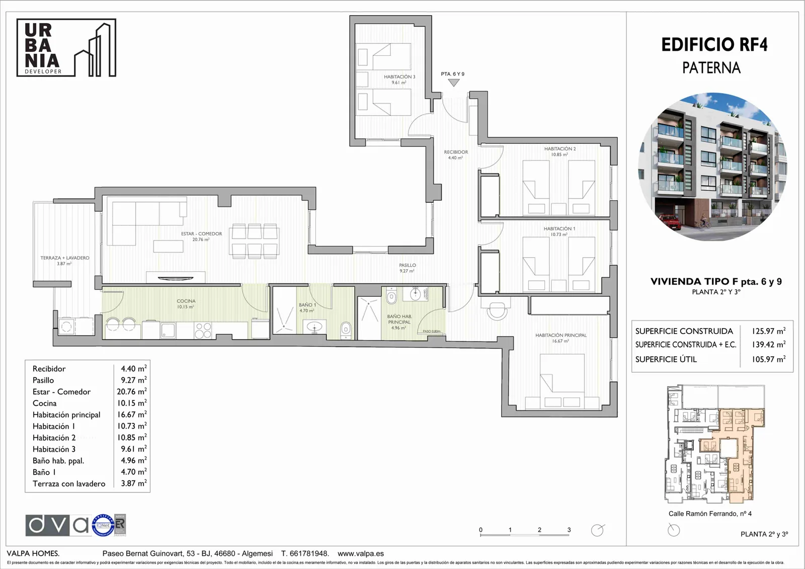 Plano de Modelo F, Edificio RF-4