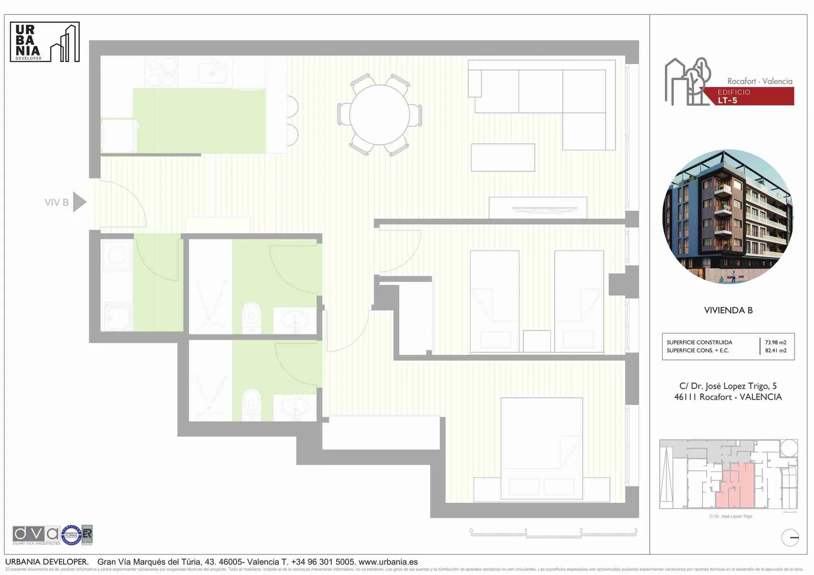 Plano de Piso B, Edificio LT-5